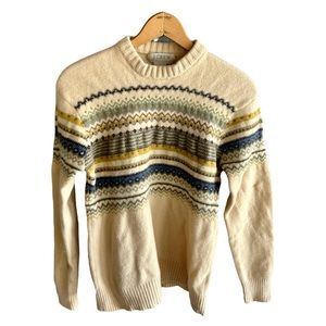 Vintage J. Crew 100% lambswool sweater, cream women’s large